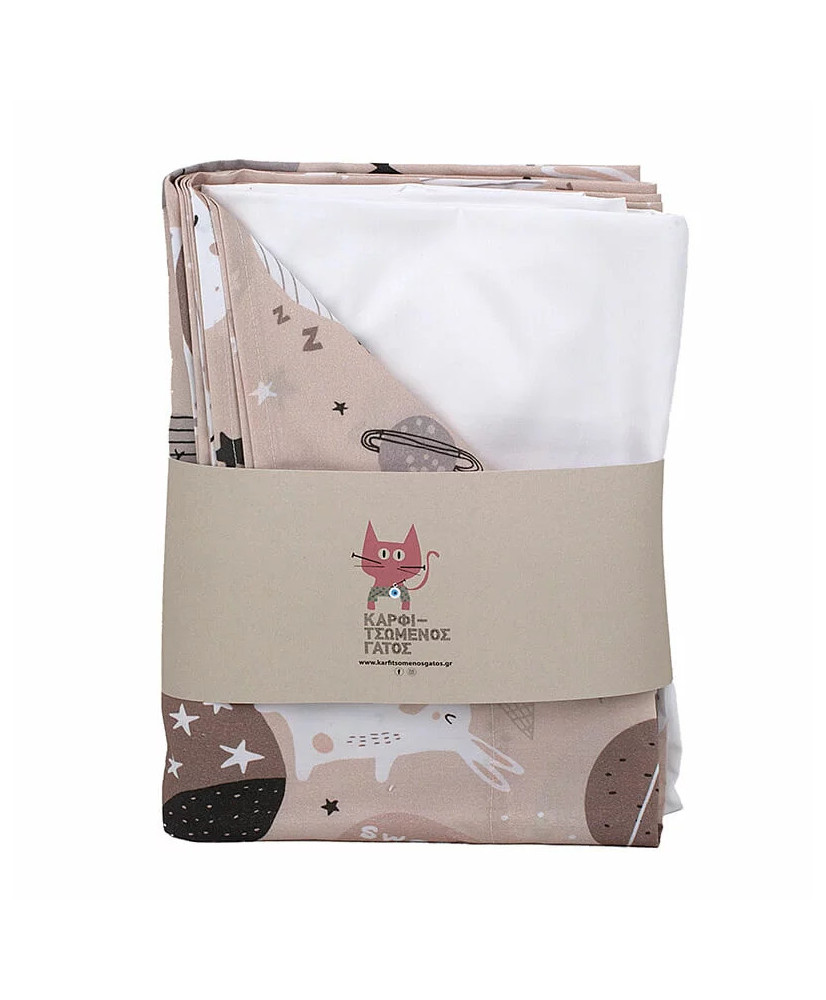 Σεντόνια Λίκνου Με Σχέδιο Sleeping Planets