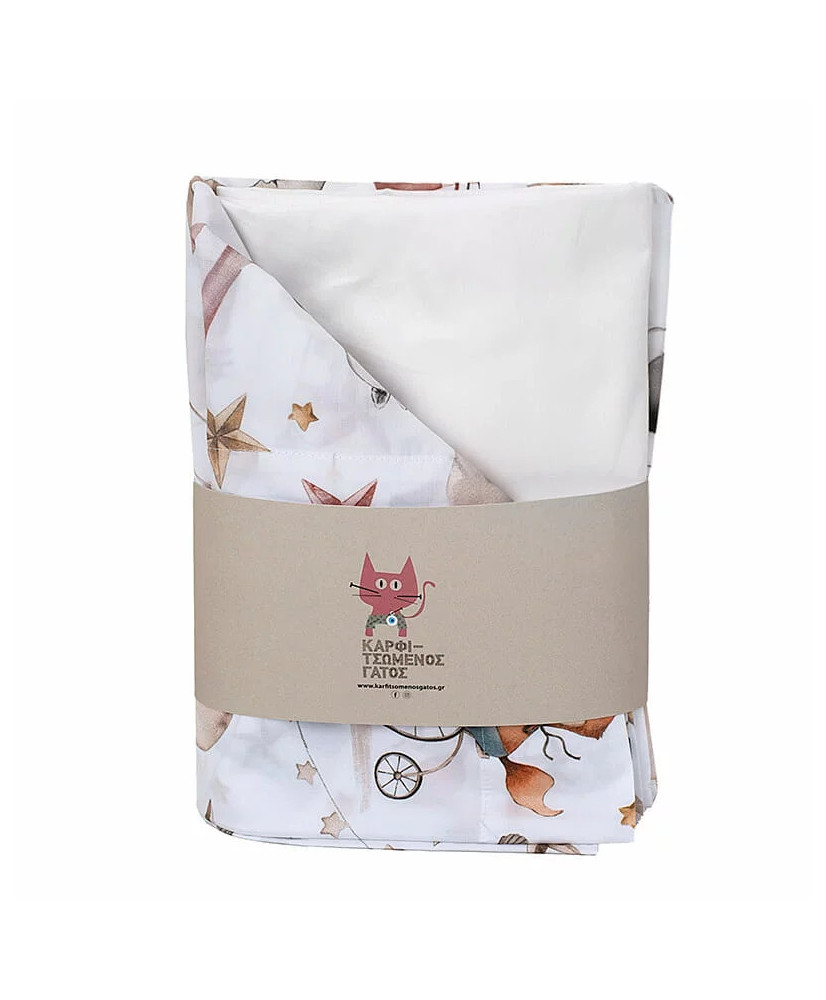 Σεντόνια Λίκνου Με Σχέδιο Circus