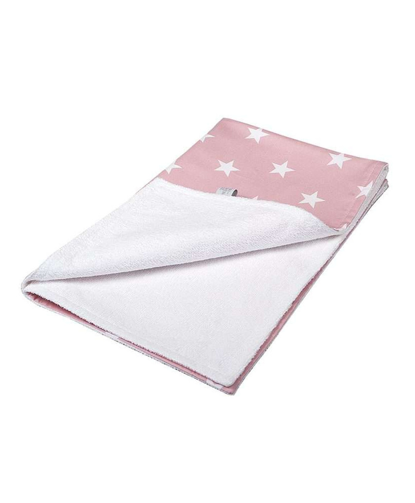 Κάλυμμα Αλλαγής Πάνας Με Σχέδιο Λευκά Αστέρια Σε Ροζ Χρώμα