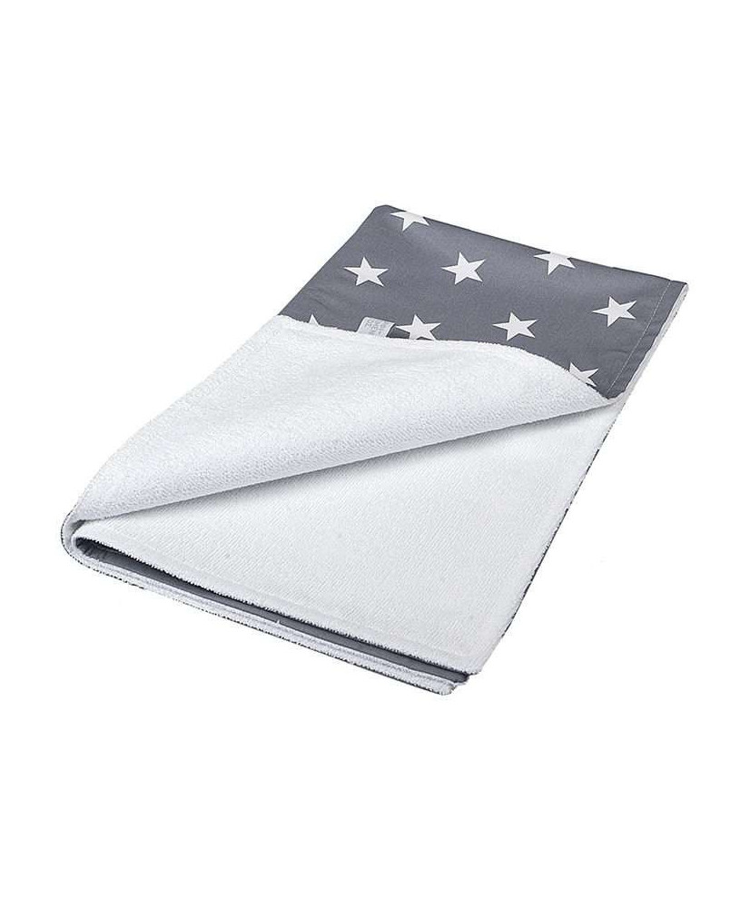 Κάλυμμα Αλλαγής Πάνας Με Σχέδιο Λευκά Αστέρια Σε Γκρι Χρώμα