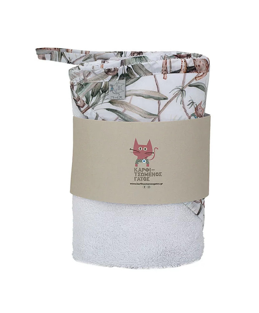 Βρεφική Μπουρνουζοπετσέτα Με Σχέδιο Jungle Animals