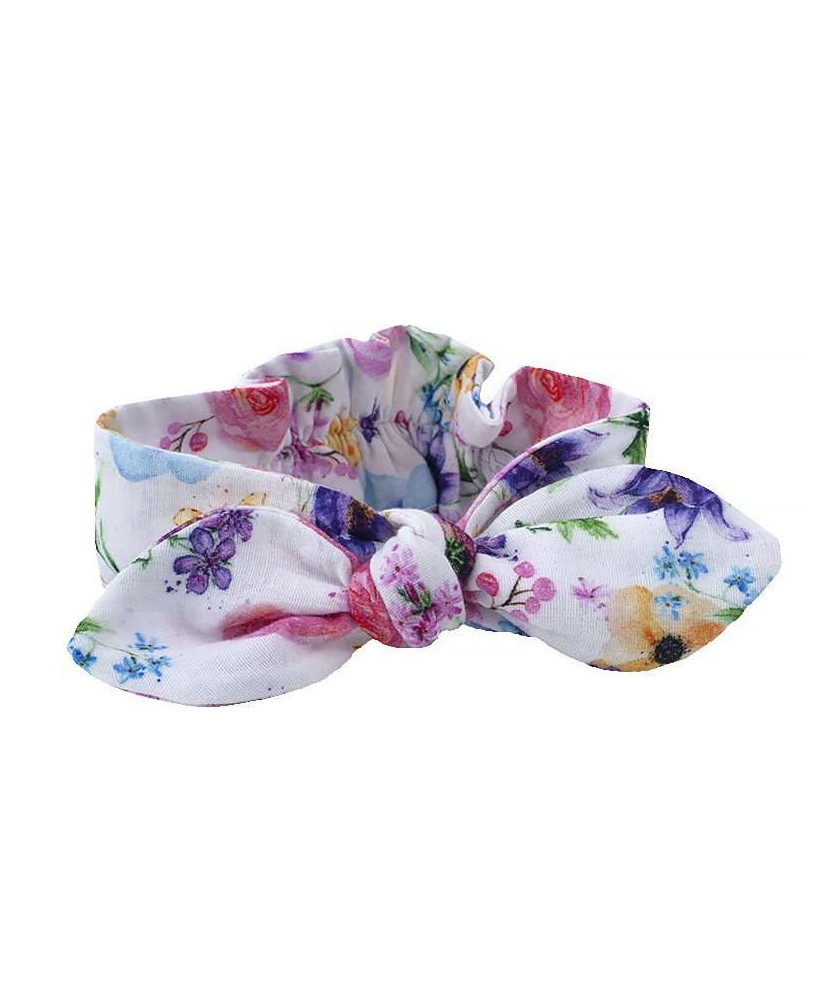 Κορδέλα Για Τα Μαλλιά Με Σχέδιο Flowers Fuchia – Blue